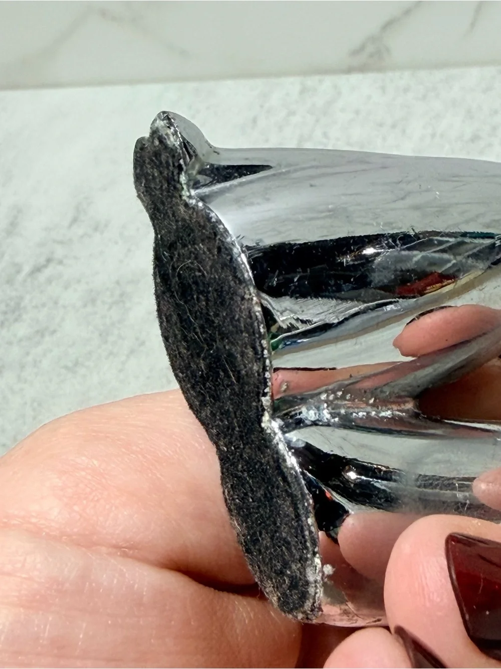 Umbra Chrome Silver Fox Decorative Accent Figurine ring holder